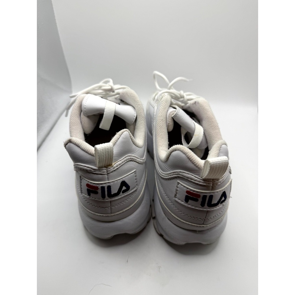 Fila Disruptor 2 FS1HTA1071X-WWT Womens 10 Sneaker White Leather Lace Up Shoes - Picture 3 of 9